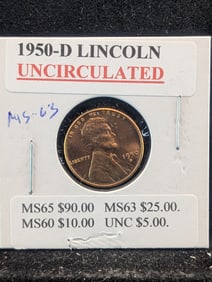 1950-D Lincoln Wheat Cent