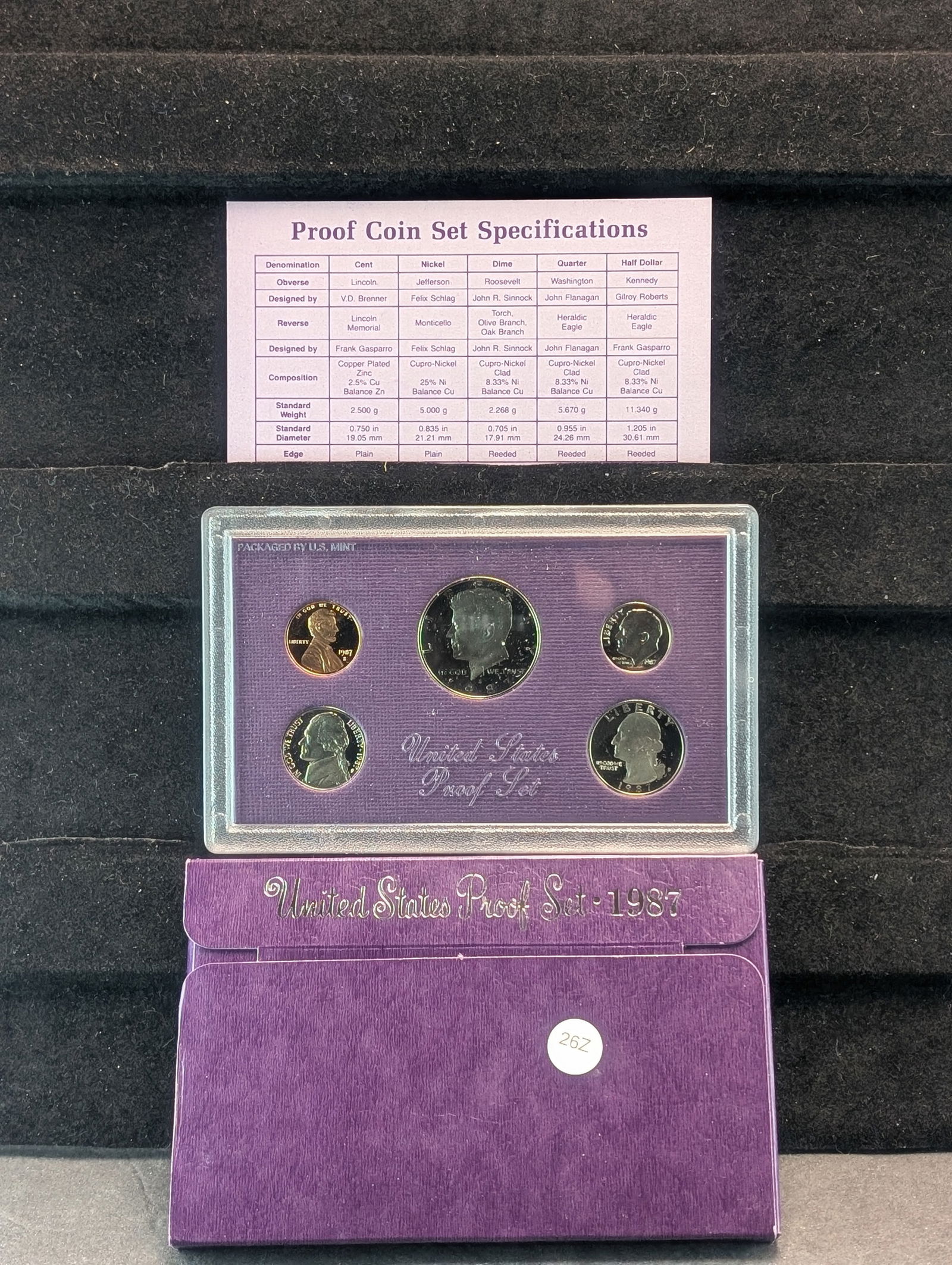 1987-S U.S. Mint Proof set (1 of 4)