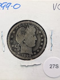 1899-O Barber Quarter