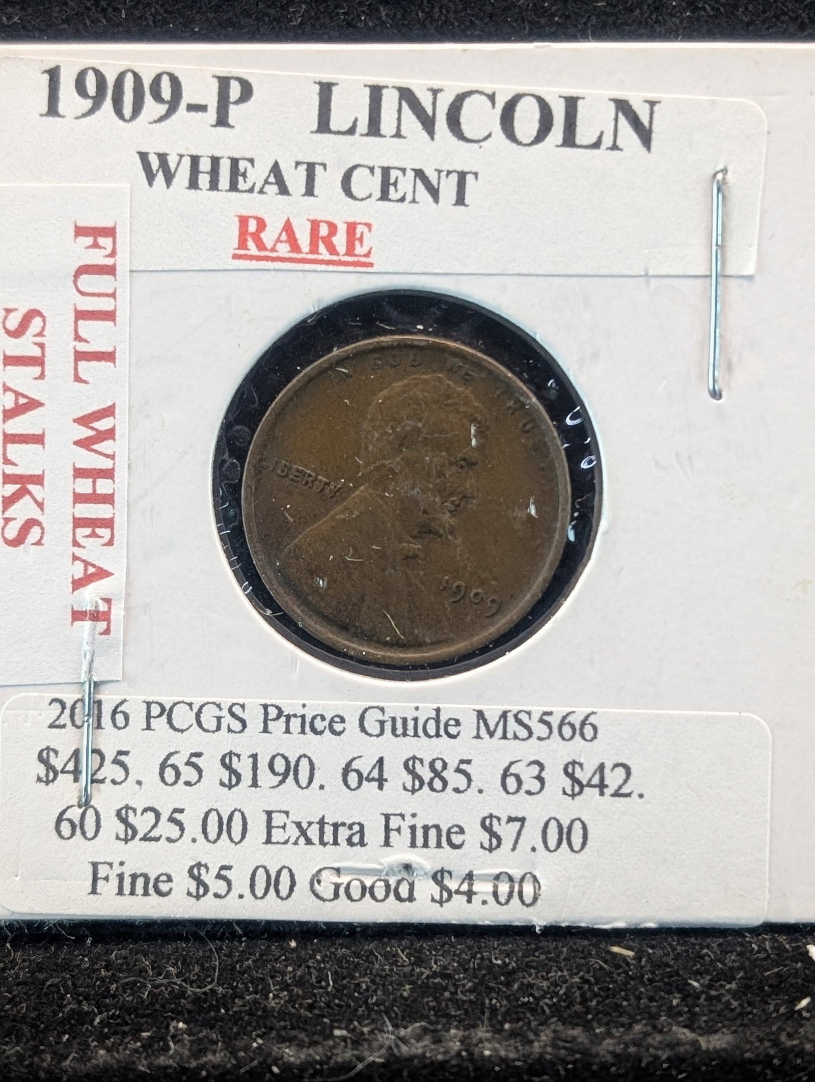1909-P Lincoln Wheat Cent: 1909-P Lincoln Wheat Cent