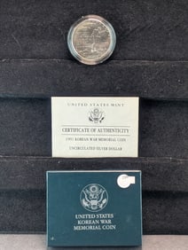 US Mint Uncirculated Korean War Silver Dollar