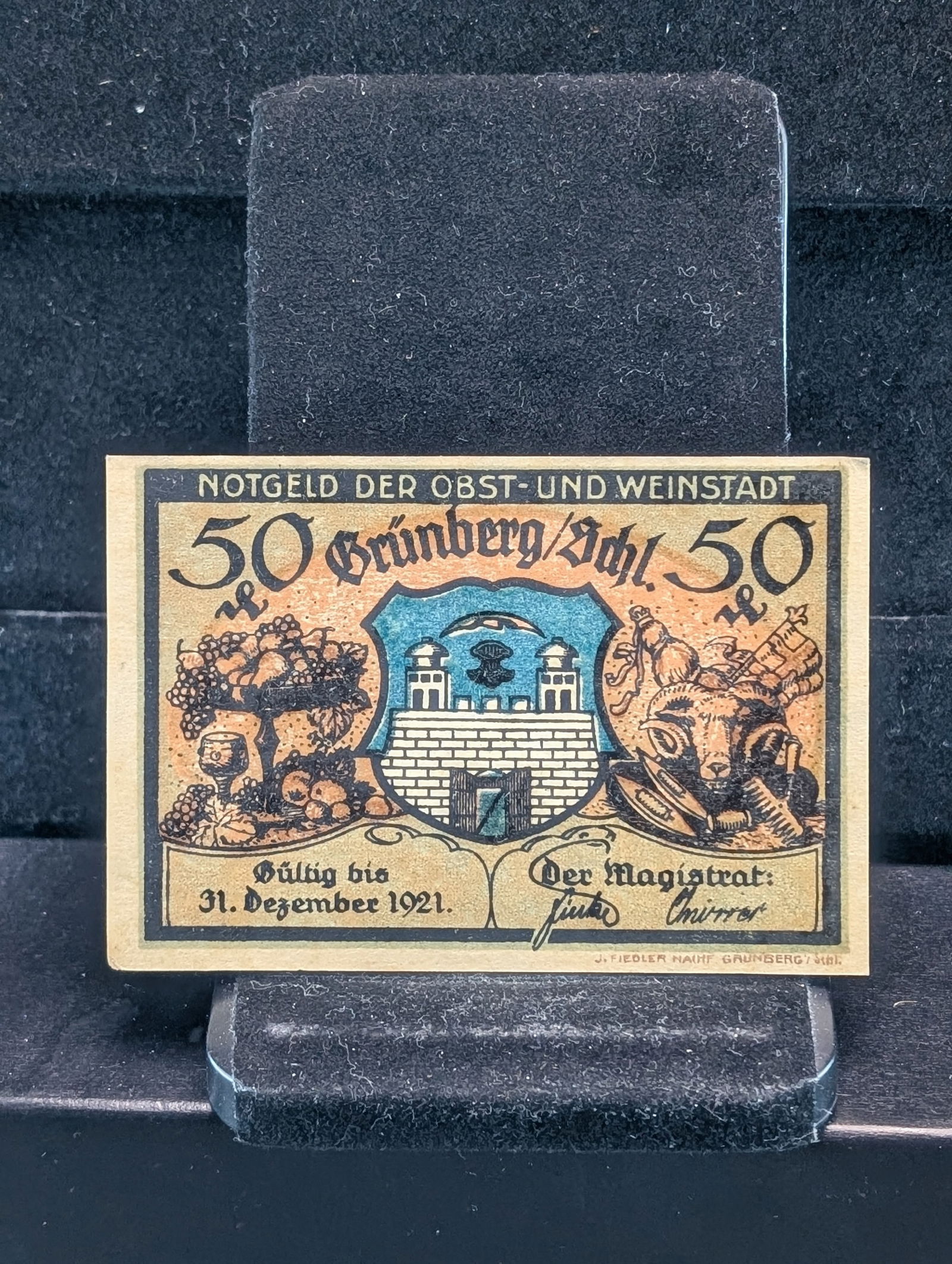 1921 German, 50 PF Currency, Crisp-UNC, 104 Years Old (1 of 2)