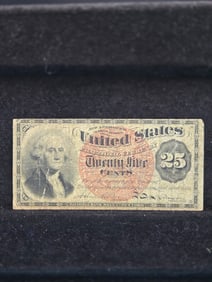 1871 25 Cents United States Fractional Currency. Bust Of George Washington.