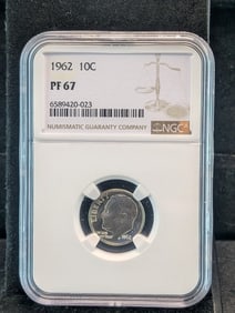 1962-P Roosevelt Dime NGC PF67