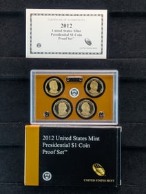 2012-S US Mint Presidential Dollar Proof Set OGP w/ COA 4 coins