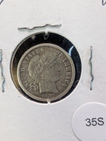 1907 Barber Dime