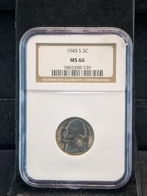 1945-S Jefferson Nickel NGC MS66