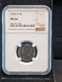 1952-D Jefferson Nickel NGC MS66