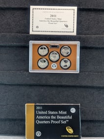2011-S US Mint America the Beautiful Quarter Proof Set OGP w/ COA 5 coins