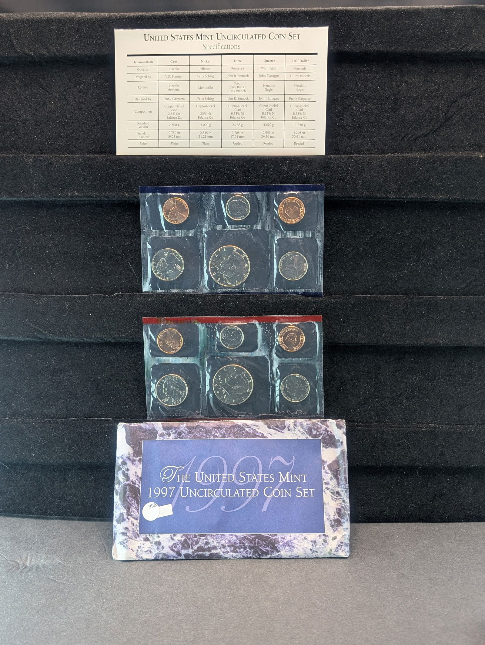 1997 US Mint Uncirculated Coin Set P and D Mint Marks (1 of 4)