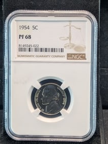 1954-P Jefferson Nickel NGC PF68