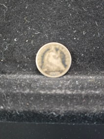 1858 United States Seated Liberty Half-Dime. Rare Type Coin.
