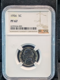 1956-P Jefferson Nickel NGC PF67