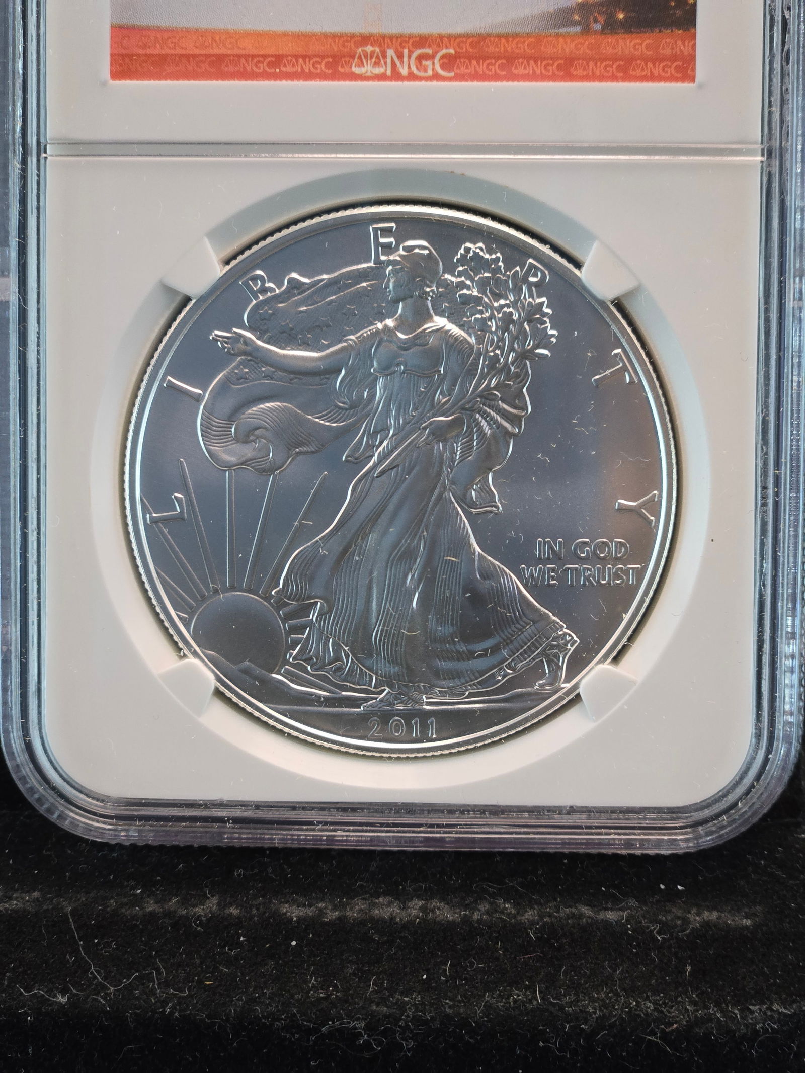 2011 (S) Gem Brilliant Uncirculated Silver American Eagle Early Release Graded MS70 By NGC Grading (1 of 2)