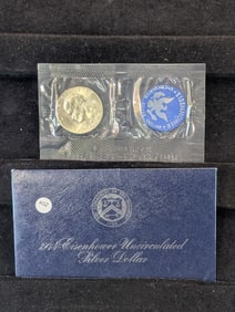 1974 Uncirculated "Silver" Dollar in Blue Pack