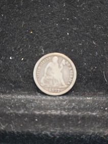 1877-CC United States Seated Liberty Dime. Rare Elusive Carson City Mint.