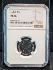 1962-P Jefferson Nickel NGC PF68