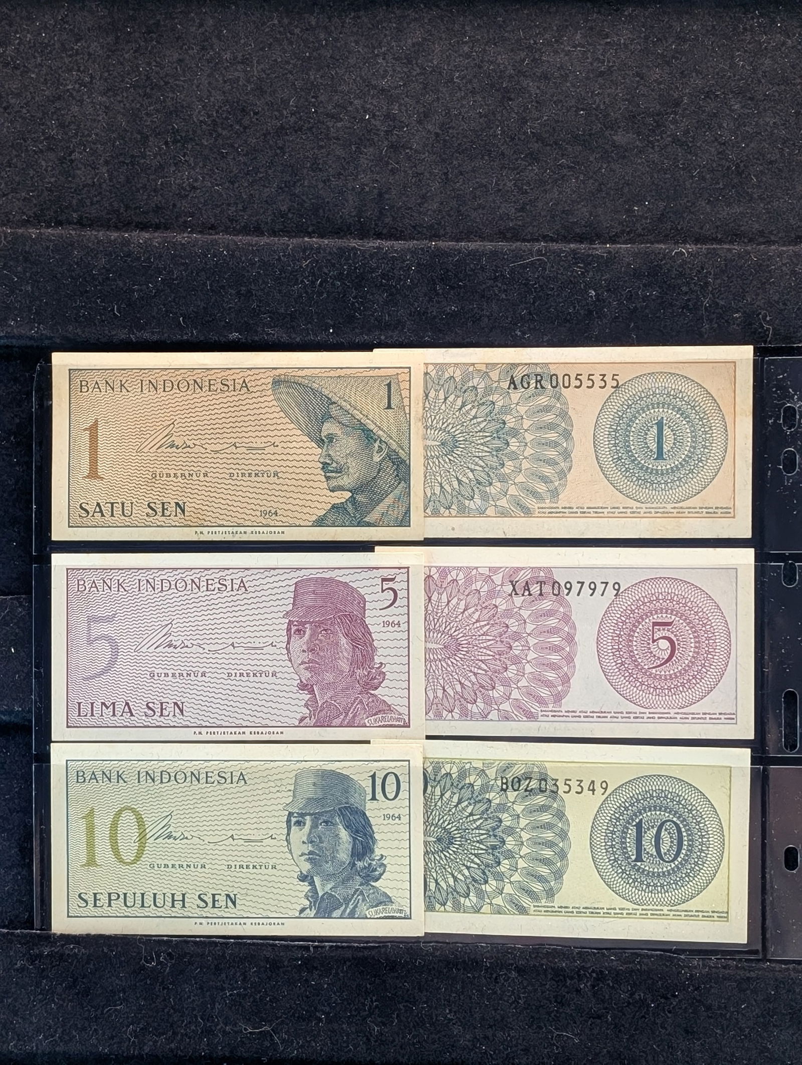 (2) 1, (2) 5, & (2) 10 Indonesia Bank Notes Mint UNC (1 of 3)