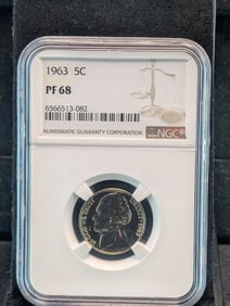1963-P Jefferson Nickel NGC PF68