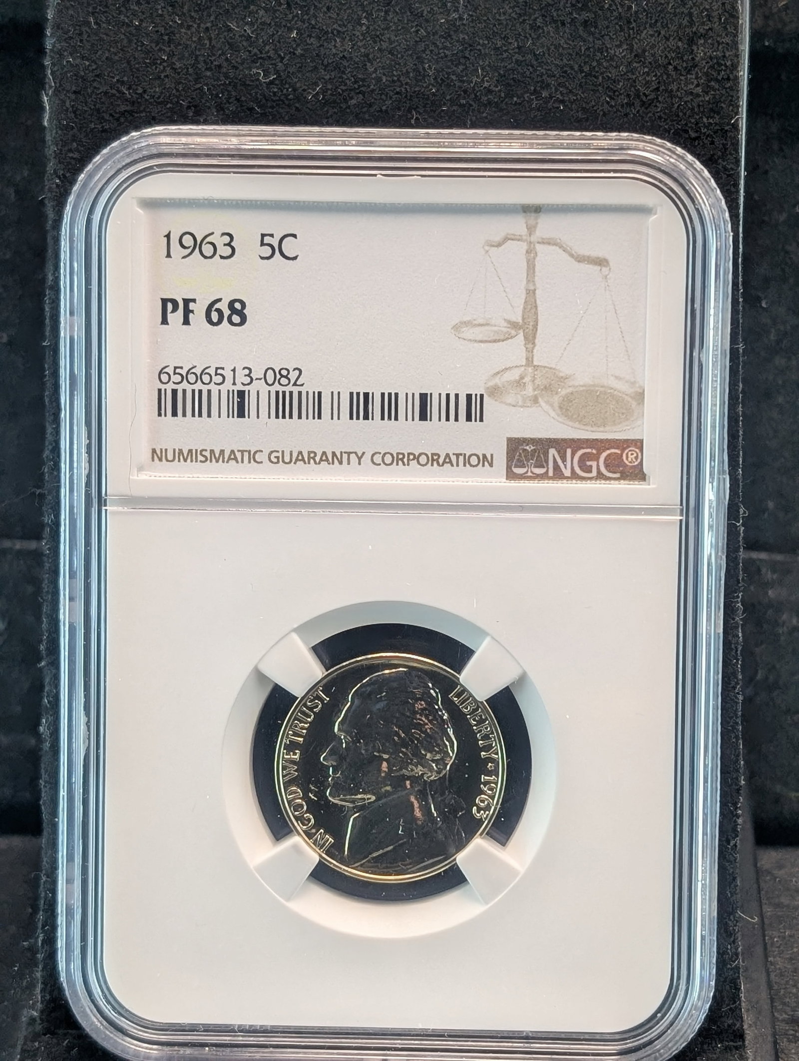 1963-P Jefferson Nickel NGC PF68: 1963-P Jefferson Nickel NGC PF68