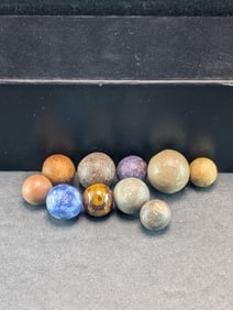 10 Civil War Era Marbles (1860's), With Bennington's