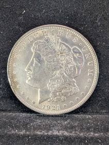 1921 Morgan Dollar, MS, 90% Silver Dollar, Last Year, 104 Years Old