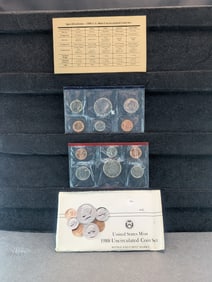 US Mint 1988 Uncirculated Coin Set, P and D Mint Marks