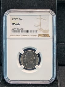 1948-S Jefferson Nickel NGC MS66 Slab Marked wrong