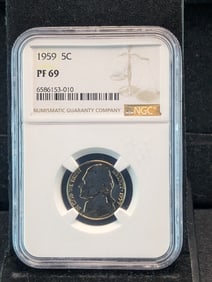 1959-P Jefferson Nickel NGC PF69