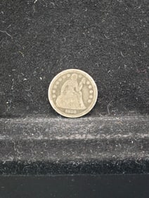 1856 Small Date United States Seated Liberty Dime. Vintage Type Coin.