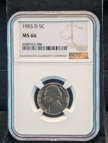 1955-D Jefferson Nickel NGC MS66
