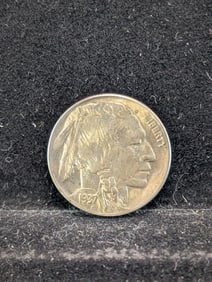 1937-D Buffalo Nickel, AU, Bold Details, Full Horn and Tail, 88 Years Old