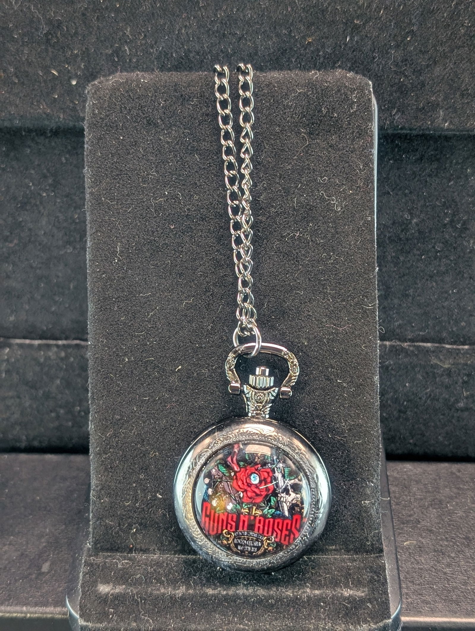 Guns & Roses Rock Band Pocket Watch, New, Works Great (1 of 4)