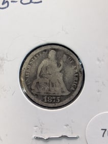 1875-CC Liberty Seated Dime