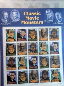 Binder With Five U.S. Postage Sheets All MOGNH