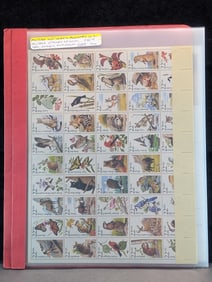 Binder With Five U.S. Postage Sheets All MOGNH