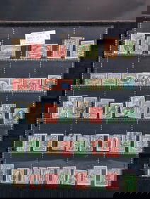 Sheet Of Early U.S. Postage Stamps