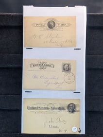 Sheet With Six U.S. Postal Cards & Covers