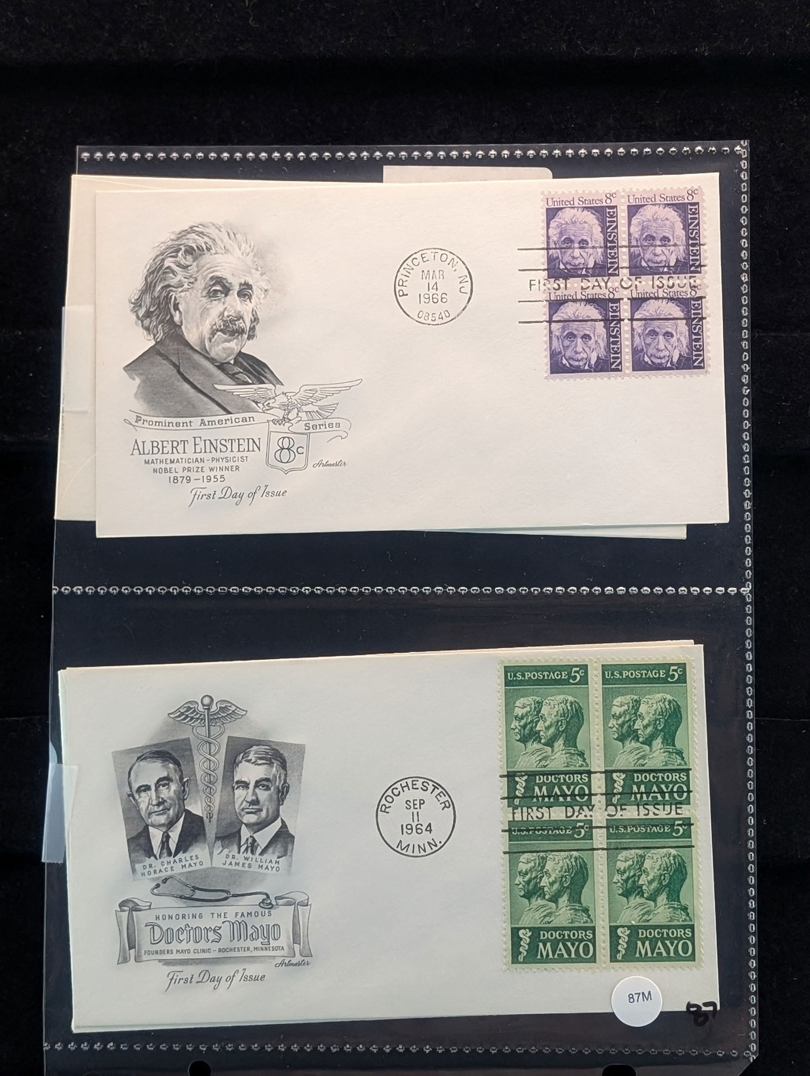 Sheet With Four Rare And Valuable Four Block First Day Covers & Cachets (1 of 2)