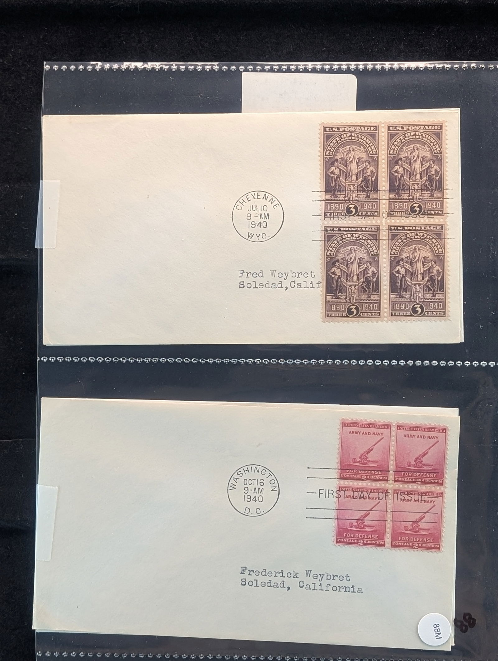 Sheet With Four Rare And Valuable Four Block First Day Covers & Cachets (1 of 2)