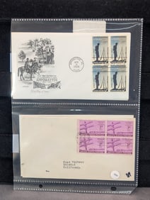 Sheet With Four Rare And Valuable Four Block First Day Covers & Cachets