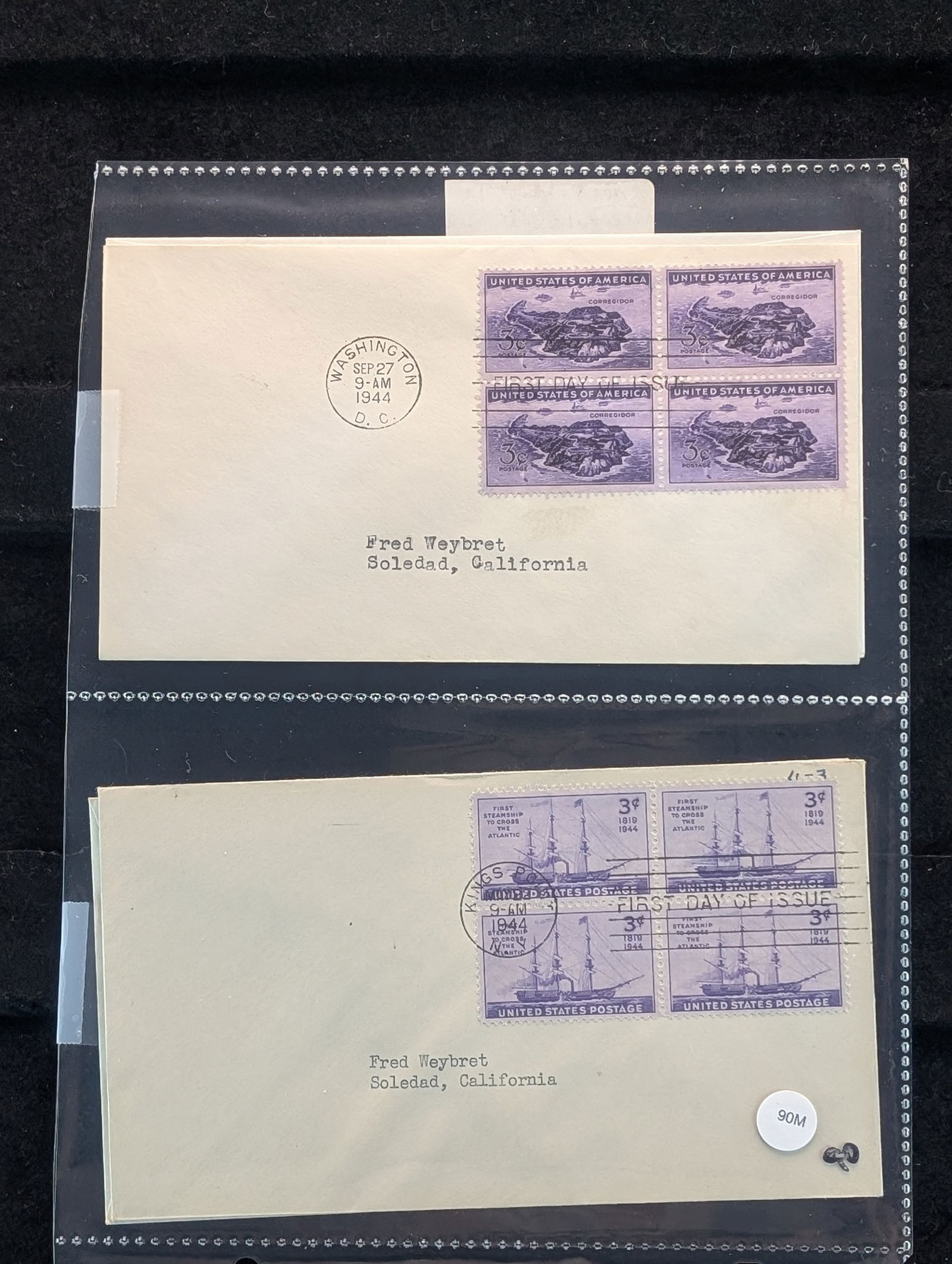 Sheet With Four Rare And Valuable Four Block First Day Covers & Cachets (1 of 2)