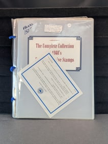 Binder With Complete Set Of 1940'S Commemorative Stamps All MOGNH