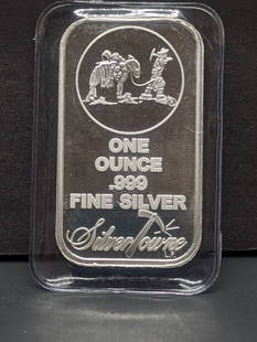 1 Oz. .999 FINE SILVER - Silver Towne Designed Art Bar: 1 Oz. .999 FINE SILVER - Silver Towne Designed Art Bar