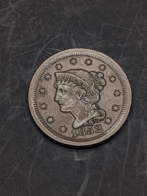 **AU** 1852 Braided Hair Large Cent