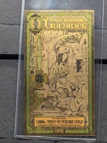 1/1000th Troy Oz. 24k PURE GOLD 2024 $1.00 New Hampshire Goldback
