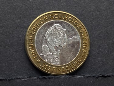 Limited Edition .999 FINE SILVER Center, Circus Circus Casino Gaming Token in Capsule
