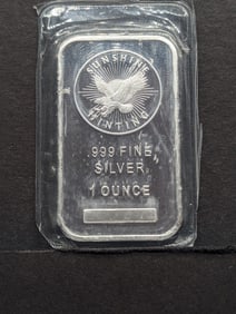 1 Oz. .999 FINE SILVER Sunshine Minting Designed Art Bar