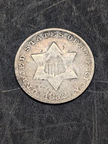 **VG** 1852 Three Cent Silver