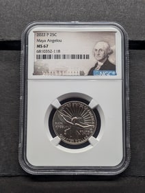 2022-P Maya Angelou Quarter - NGC MS67